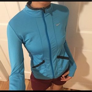 Blue nike running jacket